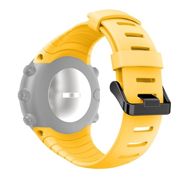 Wewoo Bracelet pour montre connectée Smartwatch avec en silicone Suunto Core jaune