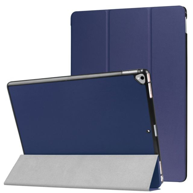 marque generique - Etui en PU stand smart en trois volets bleu sombre pour votre Apple iPad Pro 12.9 marque generique  - Coque pour ipad pro