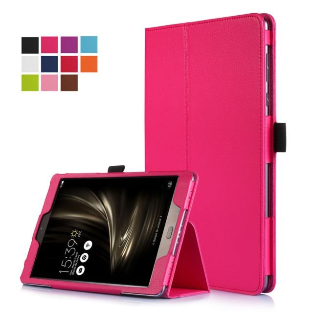 Housse, étui tablette Xeptio Housse ASUS ZenPad 3S 10 Z500M 9.7 Style Cuir rose avec Stand - Etui coque de protection tablette Asus Z500M - accessoires pochette XEPTIO ! …
