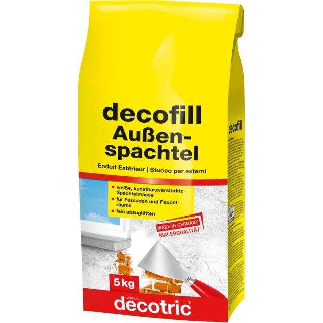 Decotric - Decofill Enduit de rebouchage et de lissage 5 kg, extérieur decotric - Decotric