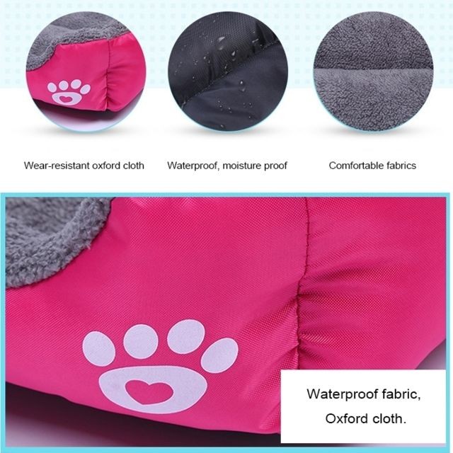 Wewoo Panier pour chien Coussin Tapis de en peluche pour chien, animal chaud et chaud, quatre saisons, pour taille: S, 43 × 32 × 10 cm (Noir)