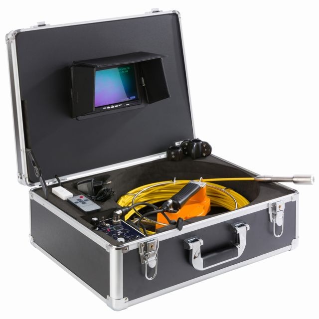 Arebos - AREBOS Camera d'inspection tuyau de canalisation endoscope avec clé USB y câble de 30m - Matériaux