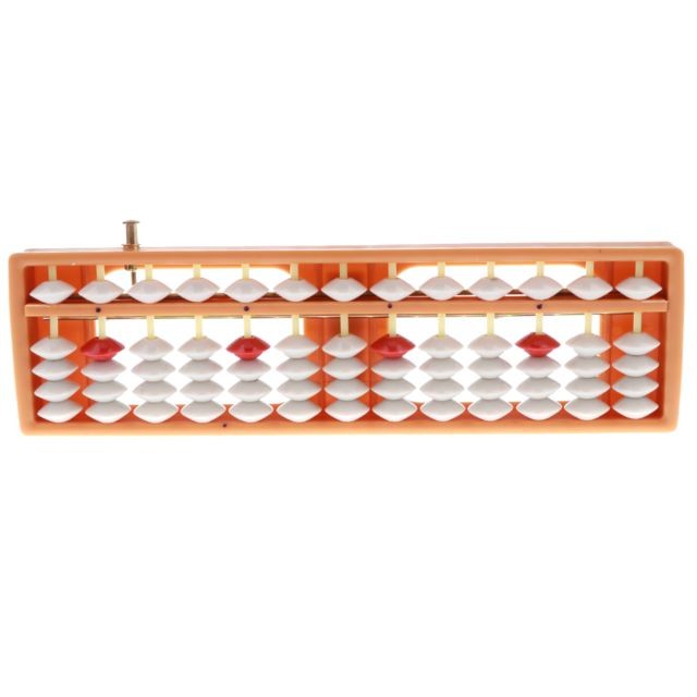 marque generique - 13 tiges 5 perles en plastique abacus arithmétique math nombre comptage jouet orange marque generique  - Jeux éducatifs