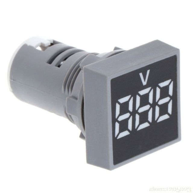 Mètres Wewoo AD101-22VMS Mini AC 20-500V Voltmètre Panneau carré LED Indicateur de tension numérique de Blanc