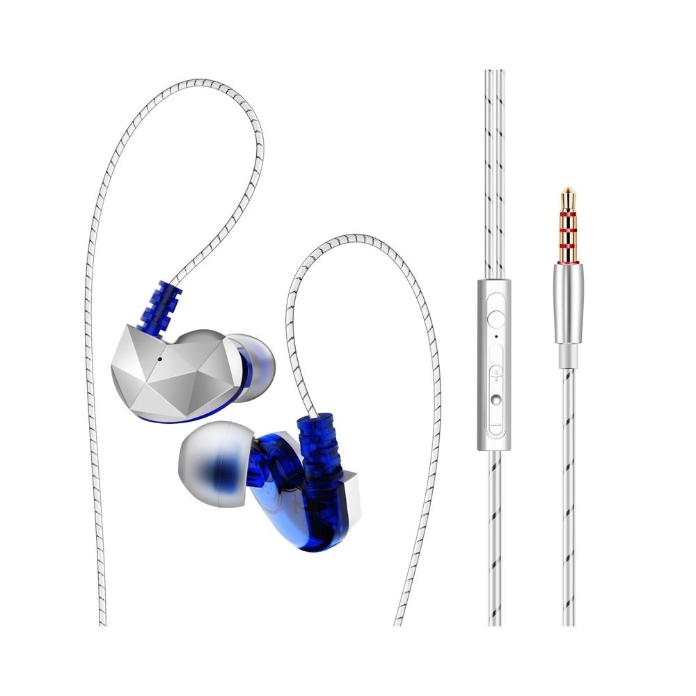Casque Wewoo Casque Bluetooth Sport QKZ CK6 écouteurs intra-auriculaires en matériau plastique HIFI pour musique bleu