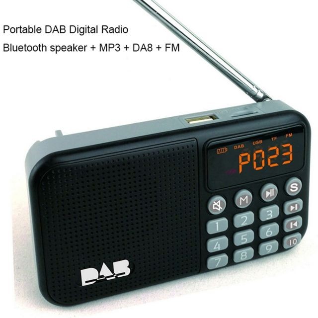 Radio Radio numérique DAB multifonctionnelle portable DAB-P8prise en charge BluetoothMP3