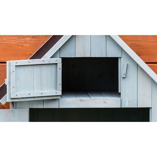 Abris de jardin en bois Armoire cabine de rangement lasurée équipée de 3 étagères / 0,41 m2 / coffre de rangement haut