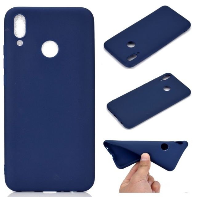 marque generique - Coque en TPU gel mat doux bleu pour votre Huawei Honor 10 Lite/P Smart (2019) marque generique  - Accessoire Smartphone
