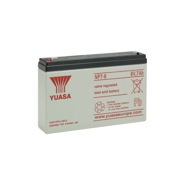 Yuasa - Batterie plomb étanche NP7-6 Yuasa 6V 7ah Yuasa  - Sécurité connectée Yuasa