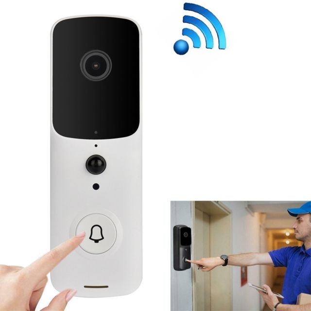 Wewoo - Intelligent WiFi 2.4G sonnette Visual Remote Home Monitoring surveillance vidéo interphone vocal blanc Wewoo  - Sonnette et visiophone connecté