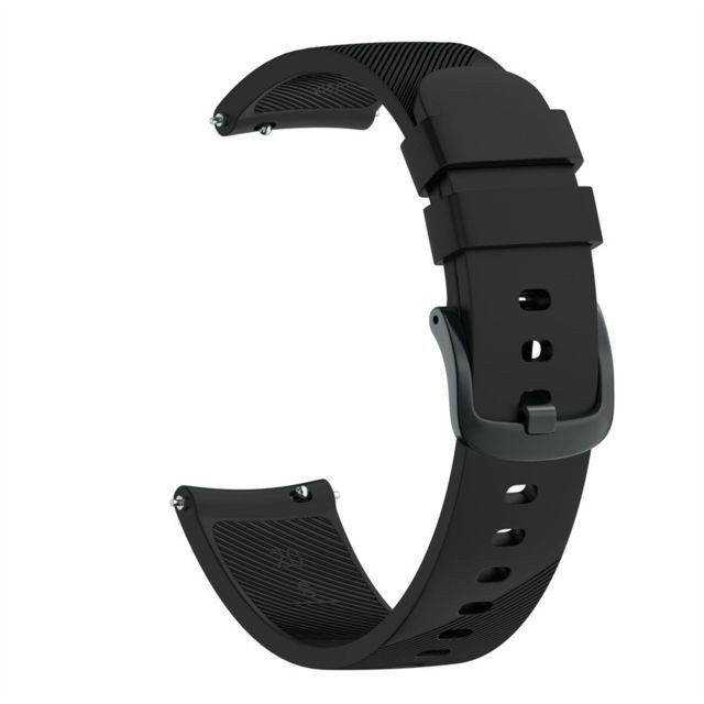 marque generique - Bracelet en silicone sergé noir pour votre Samsung Galaxy Watch Active 40mm SM-R500 marque generique  - Accessoires bracelet connecté