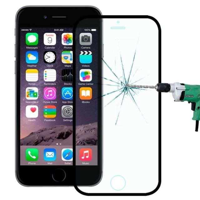 Wewoo - Verre trempé noir pour iPhone 6 Plus 0.3mm anti-déflagrant plein écran en Film Wewoo  - Accessoire Smartphone