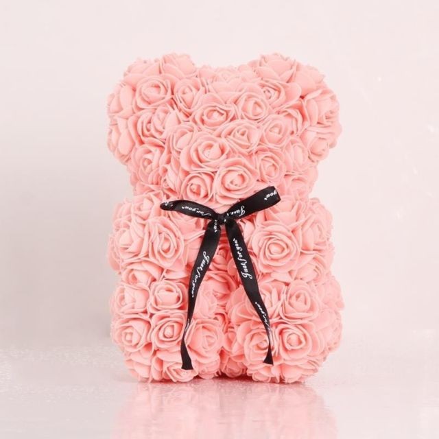Wewoo - Fleurs Artificielles Ornement de en forme de ours mousse artificielle de 25 cm rose clair Wewoo  - Maison