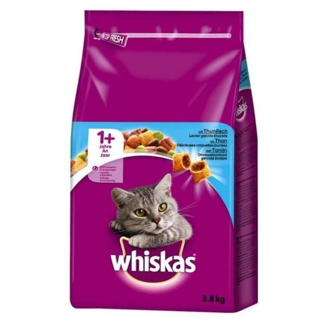 Whiskas - Whiskas - Croquettes +1 au Thon pour Chat - 3,8Kg Whiskas   - Croquettes pour chat Whiskas