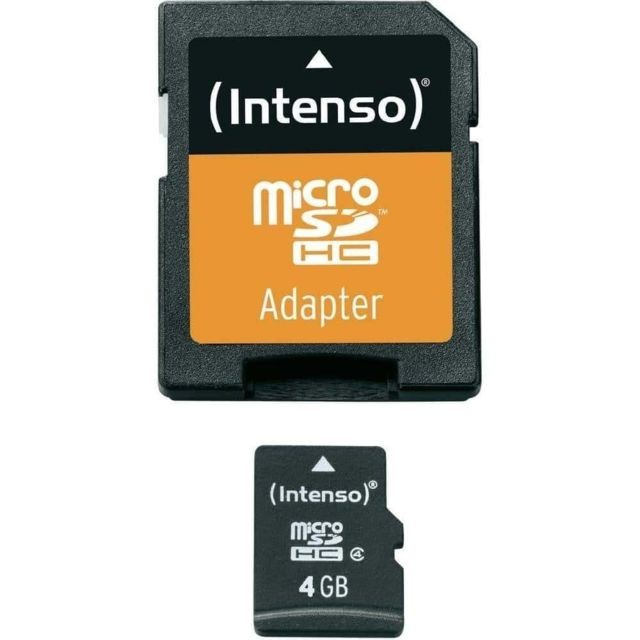 Intenso - Carte Micro SDHC 4Go Classe 4 avec adaptateur CL4 - Carte SD