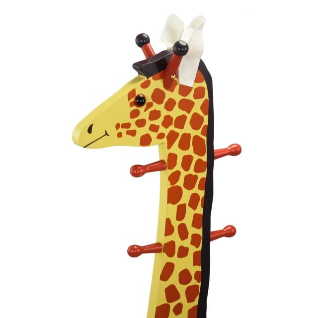 Teamson Kids Teamson Kids - Tabouret en bois avec porte-manteaux Safari Kids - Giraffe