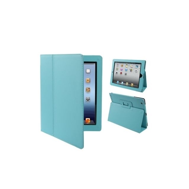 Wewoo - Smart Cover bleu bébé pour iPad 2 / 3 / 4 Cuir Litchi Texture pliant de haute qualité avec fonction Sleep / Wake-up & Holder Wewoo  - Accessoire Smartphone