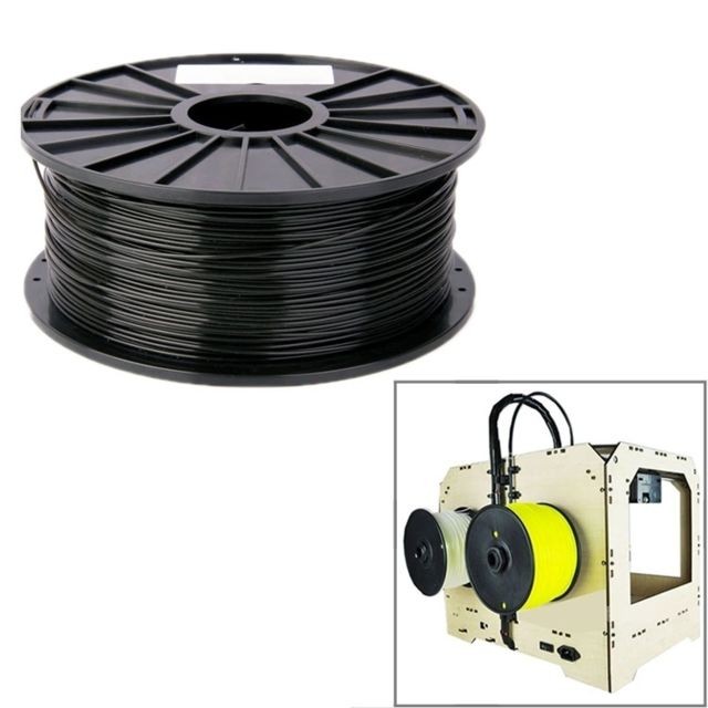 Wewoo - Noir Filaments d'imprimante 3D PLA 1,75 mm - Imprimante 3D