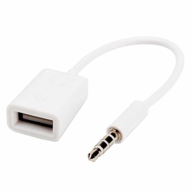 Ineck INECK® AUX mâles fiche Audio Jack de 3,5 mm pour câble adaptateur USB 2.0 convertisseur femelle cordon voiture MP3