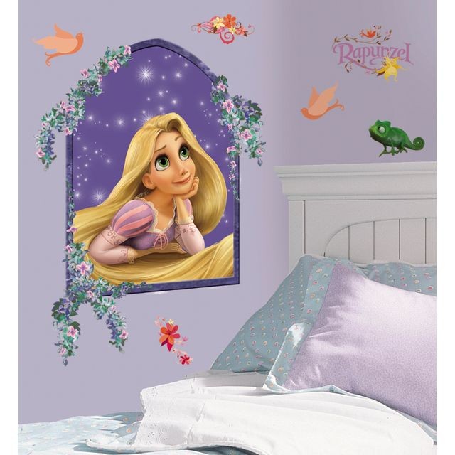 Décoration chambre enfant Roommates Stickers Portrait Princesse Raiponce Disney