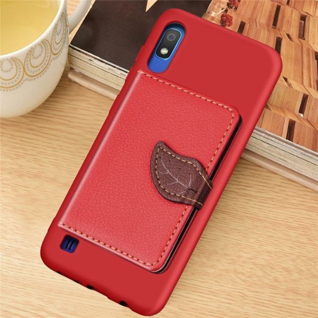 Wewoo - Coque Renforcée Litchi Pattern Card Bag Support de portefeuille + TPU Phone Case avec fente pour carte de Fonction Galaxy A10 Rouge Wewoo  - Accessoire Smartphone