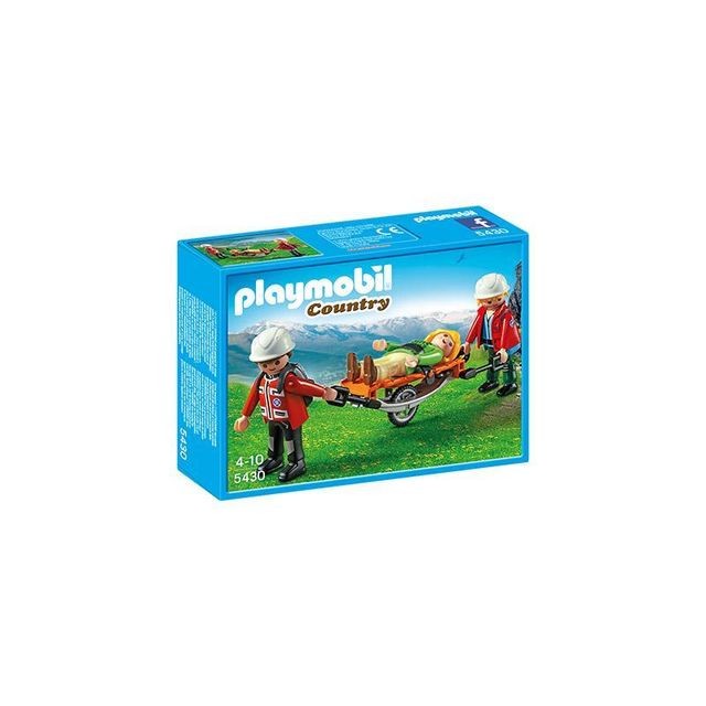 Playmobil Playmobil PLAYMOBIL 5430 Country - La vie à la montagne - Secouristes avec brancard