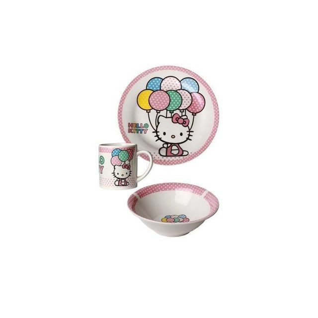 Hello Kitty - SET PETIT DEJEUNER HELLO KITTY Ballon - Accessoire petit déjeuner