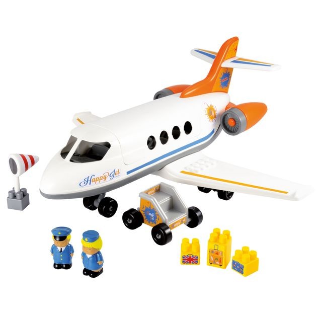 Briques et blocs écoiffier Avion Happy Jet - Abrick - 3045