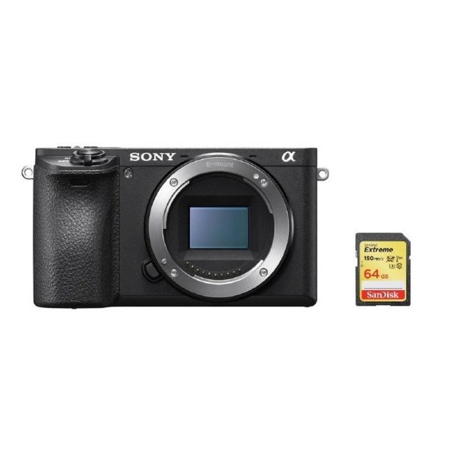 Sony - SONY A6500 Body Black + 64GB SD card - Reflex Grand Public