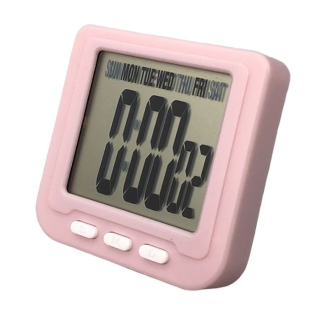 marque generique Mini Horloge Portable étudiants Réveil Minuterie Pour Cuisine Chambre Compte à Rebours Rose