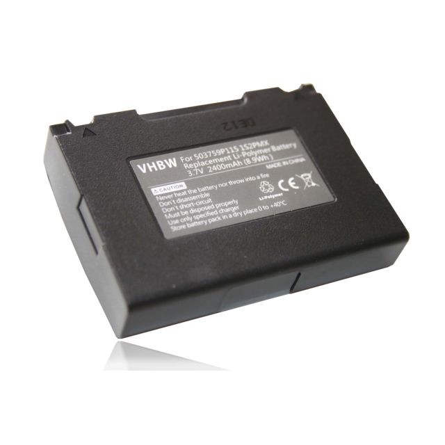 Vhbw - vhbw Batterie 2400mAh (3.7V) pour système de navigation Blaupunkt Travelpilot Lucca 5.3 remplace 503759P115 1S2PMX. Vhbw  - Accessoires sport connecté