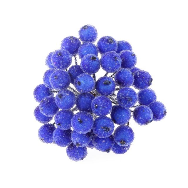 marque generique - 200x Mini Artificielle Givré Fruits Baies Fleur De Mariage Décoration De Noël Bleu Foncé marque generique  - Decoration noel bleu