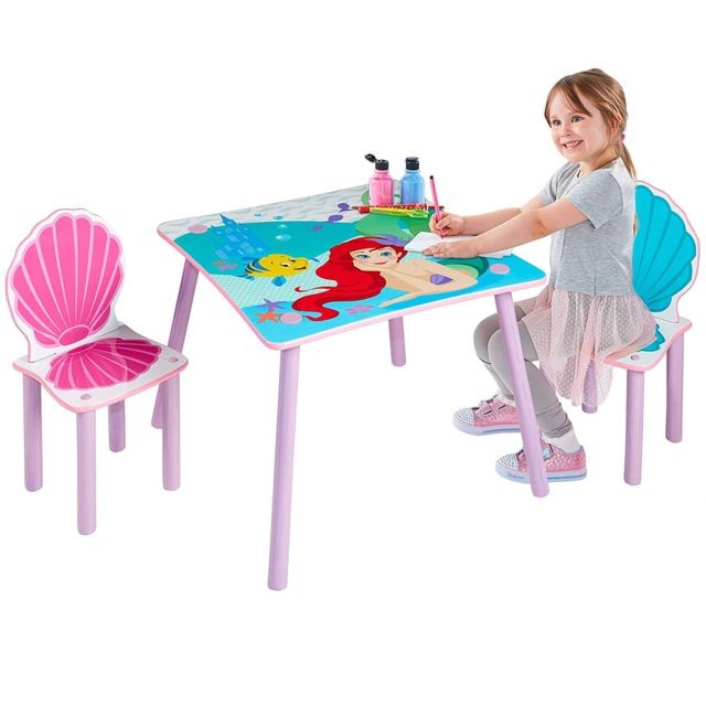 WORLDS APART Ensemble table et 2 chaises Princesse Ariel Disney