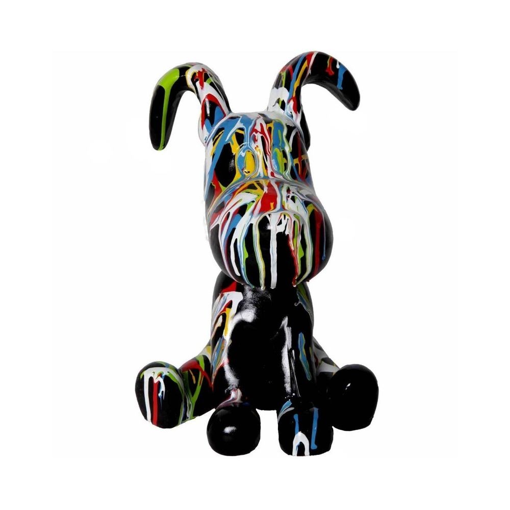 27 cm Statue en résine chien snoopy debout multicolore fond blanc 