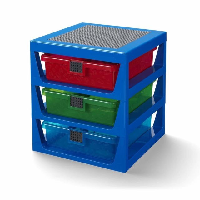 Lego - LEGO Étagère de Rangement 3 Tiroirs Bleu Taille Unique - Boîte de rangement Lego