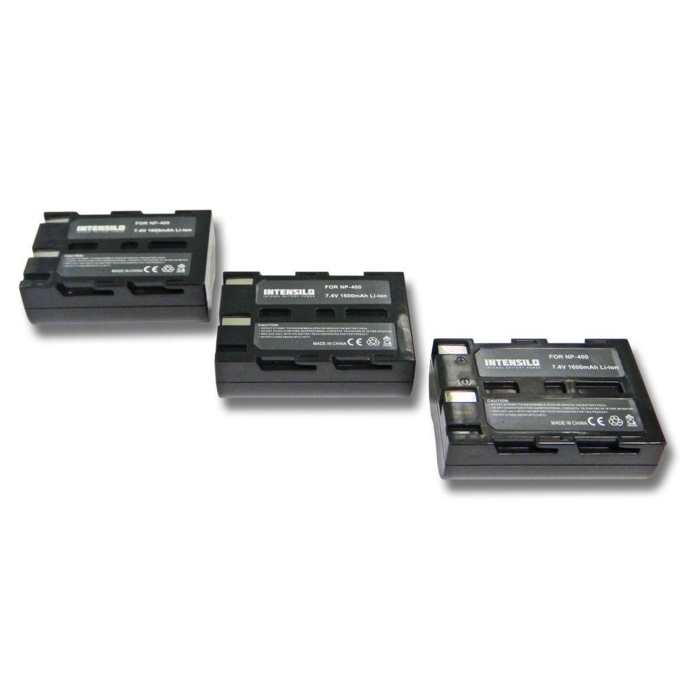 Vhbw INTENSILO Li-Ion Batterie 1600mAh (7.4V) pour appareil photo, caméscope, caméra vidéo Konica Dynax 5D, 7D comme NP-400,