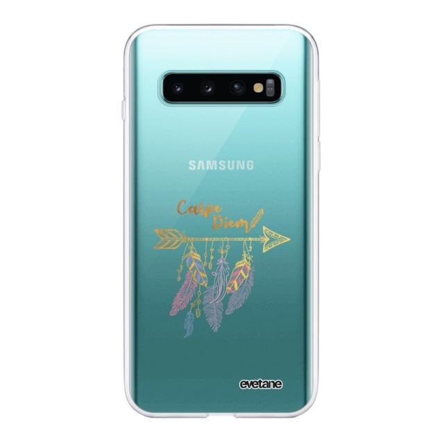 Evetane - Coque Samsung Galaxy S10 360 intégrale transparente Carpe Diem Or Ecriture Tendance Design Evetane. Evetane  - Accessoire Smartphone Samsung galaxy s10