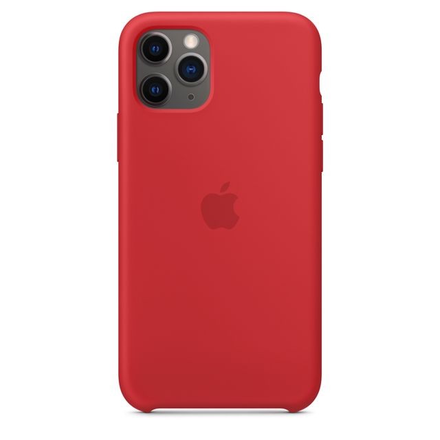 Apple - Coque en silicone iPhone 11 Pro - (PRODUCT)RED Apple   - Accessoires officiels Apple iPhone Accessoires et consommables