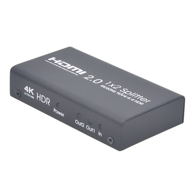 Wewoo - Splitter HDMI Répartiteur de commutateur Ultra HD 4K AYS-12V20 HDMI 2.0 1x2 (Noir) - Câble HDMI