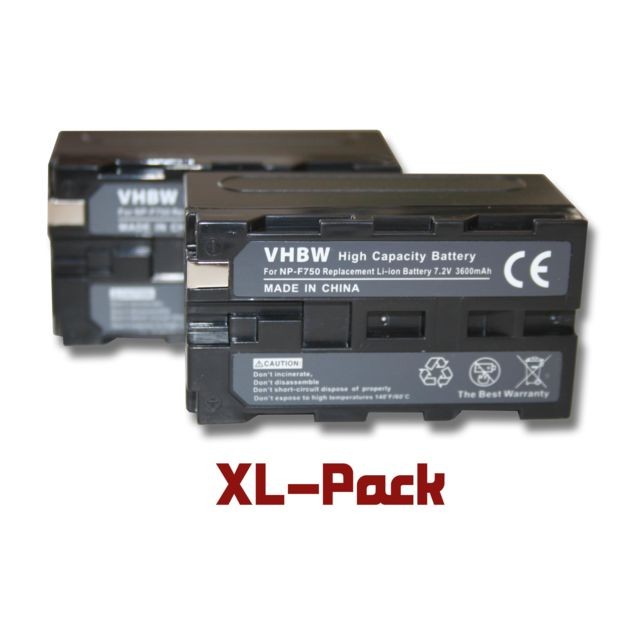 Batterie Photo & Video Vhbw Set de 2 batteries 3600mAh pour caméscope SONY CCD-TR940, CCD-TRT97, CCD-TRV (MiniDV), CCD-TRV101, CCD-TRV119, CCD-TRV15, CCD-TRV16