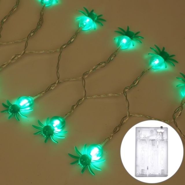 Wewoo - 2,5 m araignée conception lumière verte série Halloween lumière à cordes LED, 20 LEDs 3 piles AA piles boîte exploité accessoires de fête fée décoration lampe de nuit Wewoo  - Wewoo