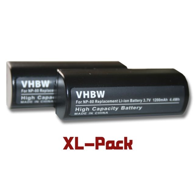 Vhbw - vhbw set de 2 batteries 1200mAh (3.7V) pour appareil photo Epson R-D1, R-D1s comme NP-80, NP-80e, EU95. Vhbw  - Accessoire Photo et Vidéo