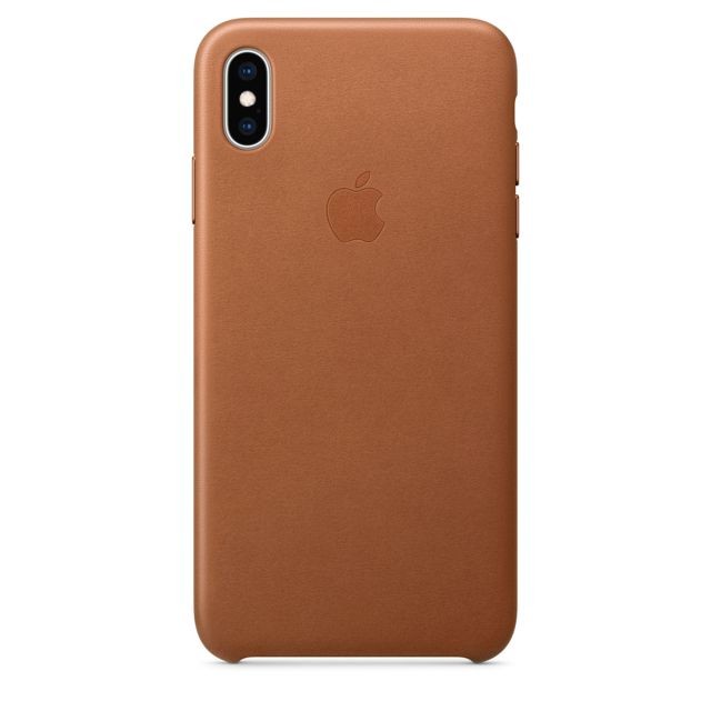 Coque, étui smartphone Apple Coque en cuir pour iPhone XS Max - Havane