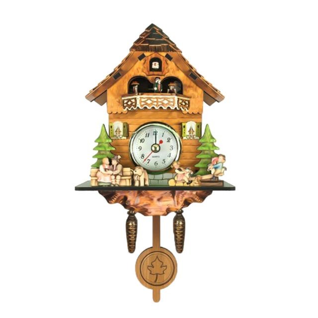 marque generique - antiquité coucou horloge murale horloge en bois vintage décor à la maison excellent cadeau b marque generique  - Pendule coucou