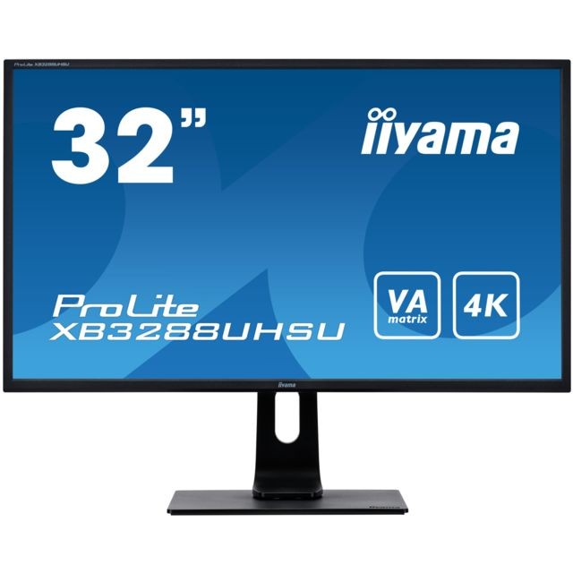 Iiyama -Ecran 32 pouces 4K Ultra HD ProLite XB3288UHSU-B1 - 32'' dalle VA 4K Iiyama  - Moniteur PC 32 pouces
