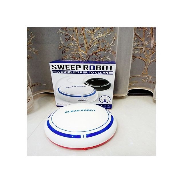 Wewoo Robot Aspirateur balayeur de sol rechargeable 2 en 1 de poussière intelligent de à auto-induction noir