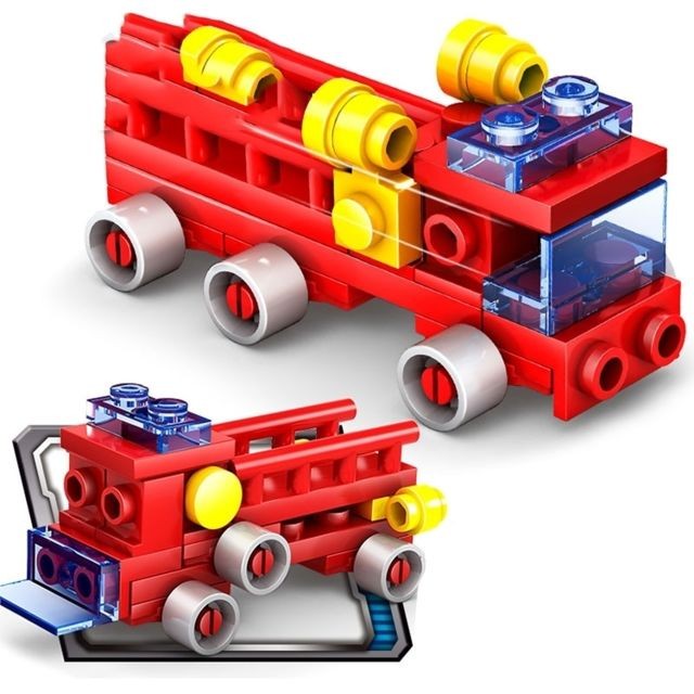 Wewoo Jeu construction DIY 16 en 1 ensembles de blocs de de caserne de pompiers Compatible City Firefighter Éducatifs Briques de jouets, tranche d'âge: 6 ans ci-dessus