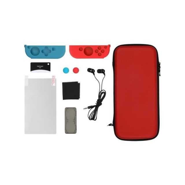 Accessoires PS2 Konix Kit de Démarrage Rouge et bleu Konix pour Switch