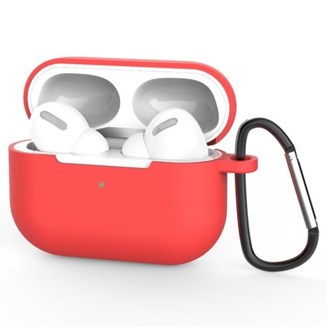 Wewoo - Coque Pour AirPods Pro 3 Housse de protection en silicone écouteurs sans fil avec trou lanière et mousqueton rouge Wewoo  - Son audio