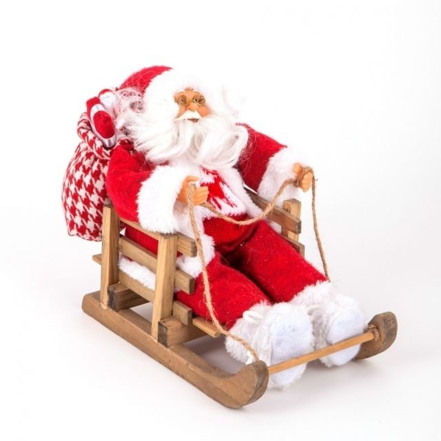 marque generique - Figurine de décoration - Père noël - Assis sur son traineau - Décorations de Noël marque generique